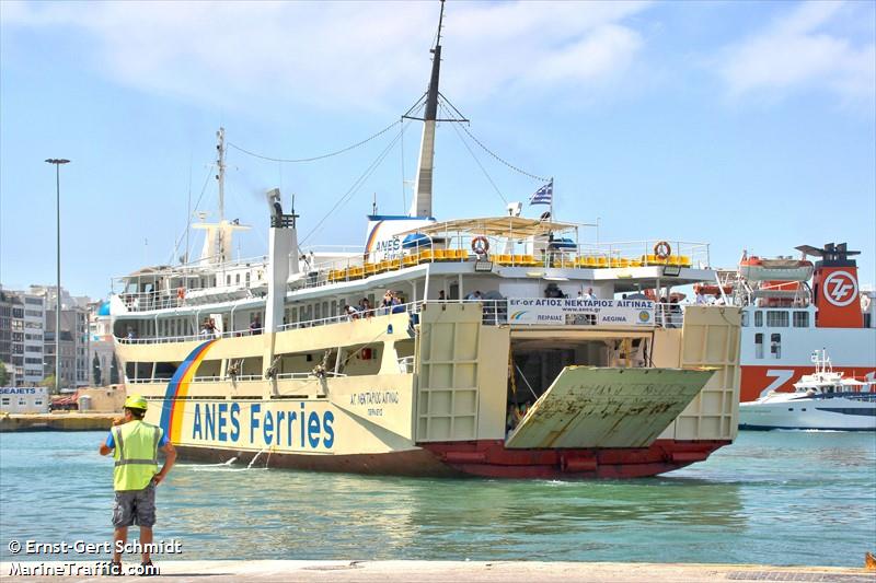 ag nektarios aiginas (Passenger/Ro-Ro Cargo Ship) - IMO 8969343, MMSI 237021400, Call Sign SX7083 under the flag of Greece