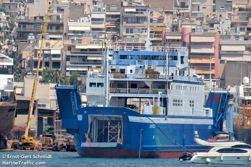 dorieus (Passenger/Ro-Ro Cargo Ship) - IMO 8611532, MMSI 241668000, Call Sign SVA9221 under the flag of Greece