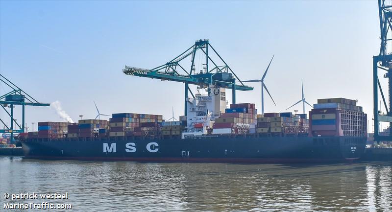 msc india (Container Ship) - IMO 9231248, MMSI 255806005, Call Sign CQIM9 under the flag of Madeira