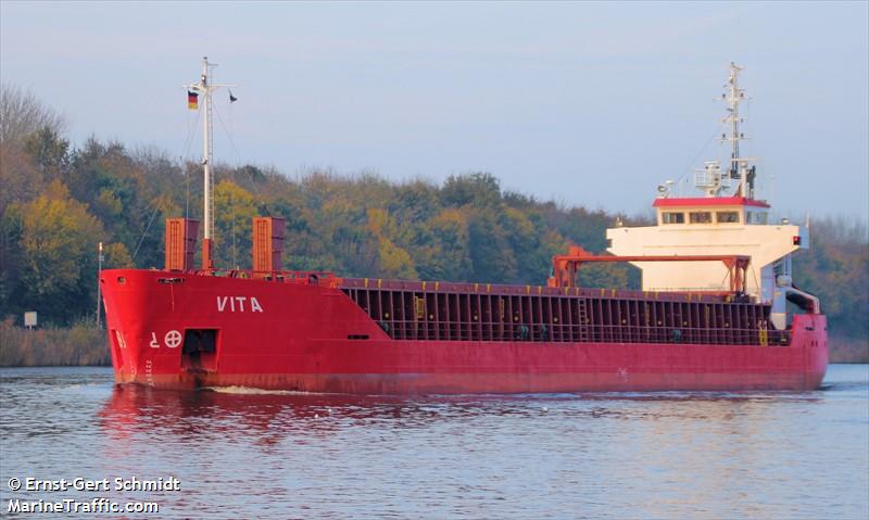 vita (General Cargo Ship) - IMO 8906303, MMSI 304010455, Call Sign V2TV under the flag of Antigua & Barbuda