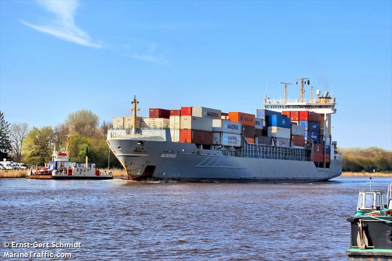 bjorg (Container Ship) - IMO 9231834, MMSI 305299000, Call Sign V2PW8 under the flag of Antigua & Barbuda