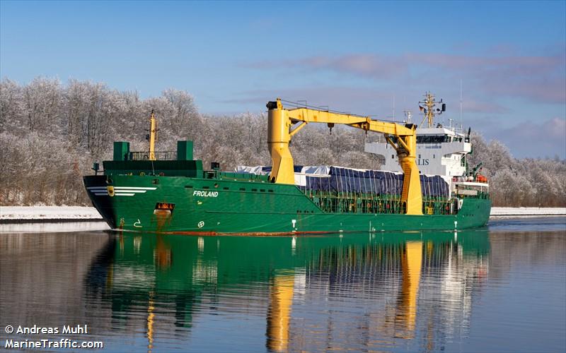 froland (General Cargo Ship) - IMO 9505584, MMSI 305714000, Call Sign V2QM8 under the flag of Antigua & Barbuda