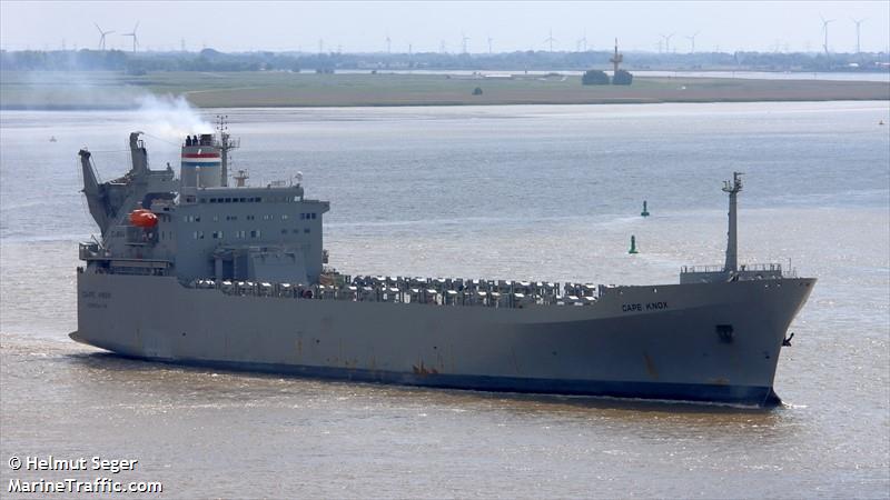 cape knox (Ro-Ro Cargo Ship) - IMO 7715290, MMSI 367801000, Call Sign KAOP under the flag of United States (USA)