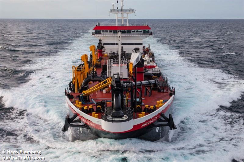 magdalen (Hopper Dredger) - IMO 9652210, MMSI 369305000, Call Sign WDJ7547 under the flag of United States (USA)