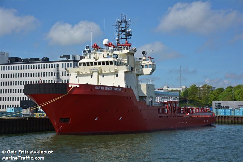 ocean investigator (Offshore Tug/Supply Ship) - IMO 8501098, MMSI 374919000, Call Sign H3MV under the flag of Panama
