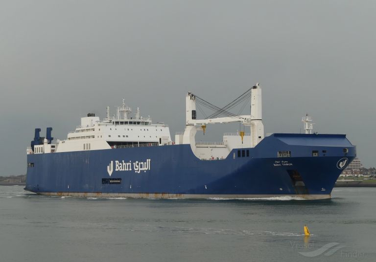 bahri tabuk (Ro-Ro Cargo Ship) - IMO 9620968, MMSI 403526001, Call Sign HZEX under the flag of Saudi Arabia