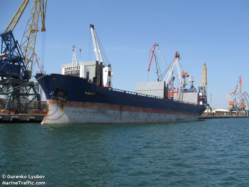 pasha (General Cargo Ship) - IMO 8213718, MMSI 518839000, Call Sign E5U2786 under the flag of Cook Islands