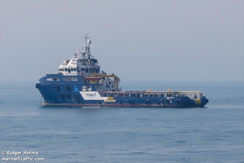 topaz master (Offshore Tug/Supply Ship) - IMO 9762405, MMSI 538007937, Call Sign V7BP7 under the flag of Marshall Islands