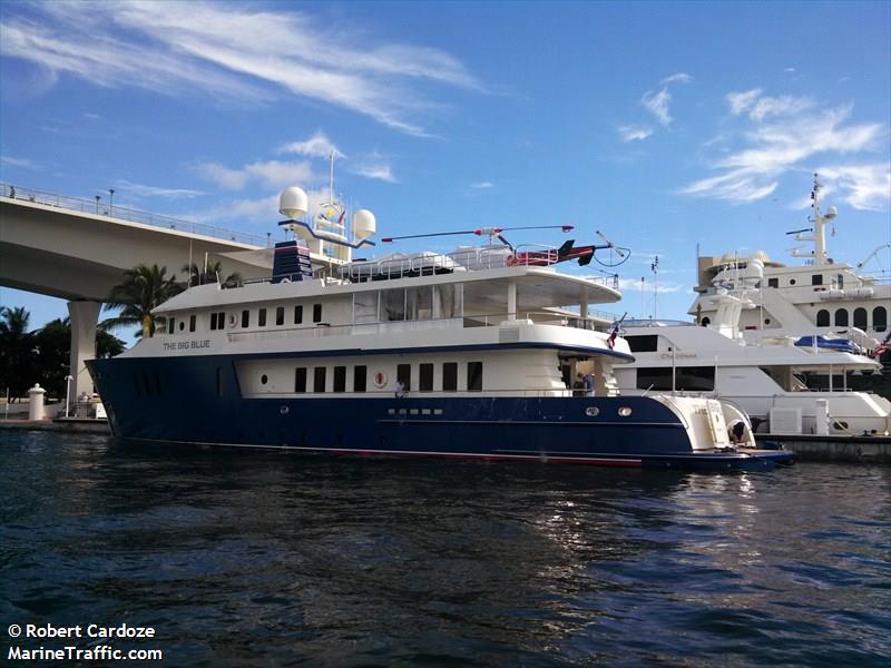 the big blue (Yacht) - IMO 8664450, MMSI 538070838, Call Sign V7YG9 under the flag of Marshall Islands