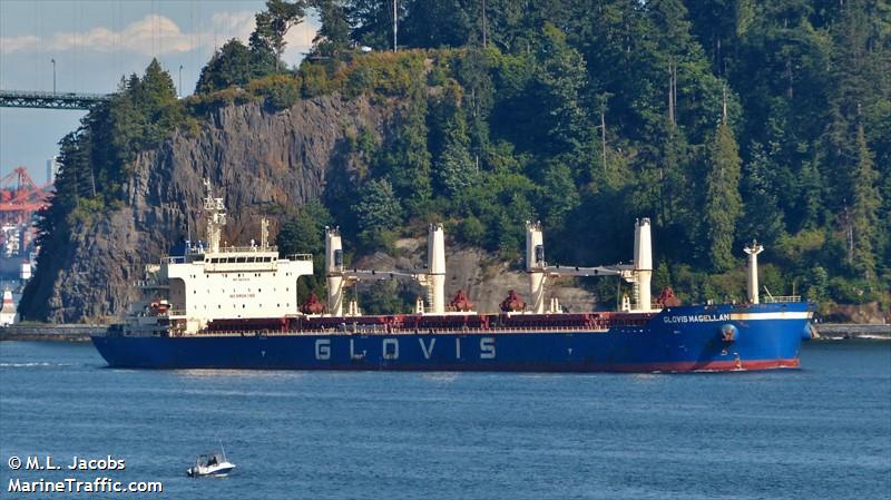 glovis magellan (Bulk Carrier) - IMO 9611010, MMSI 566927000, Call Sign 9V9722 under the flag of Singapore