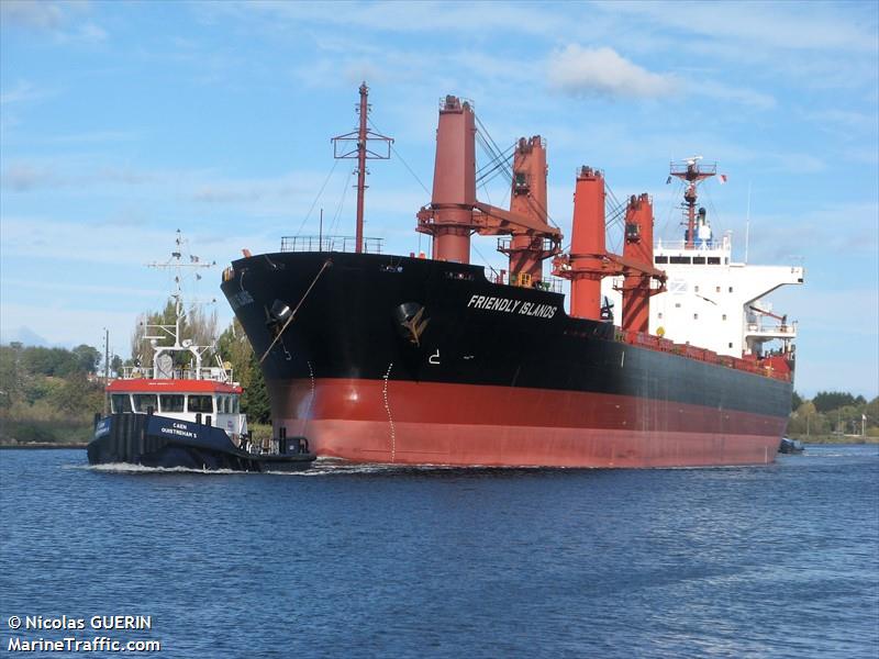 friendly islands (Bulk Carrier) - IMO 9615042, MMSI 636015708, Call Sign D5CI6 under the flag of Liberia