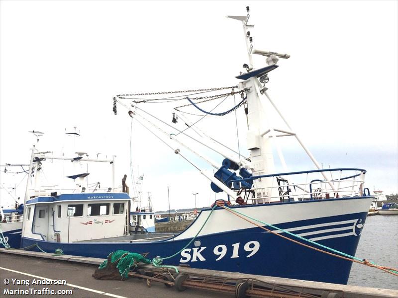 margrethe p (Fishing vessel) - IMO , MMSI 219005826, Call Sign OVTR under the flag of Denmark