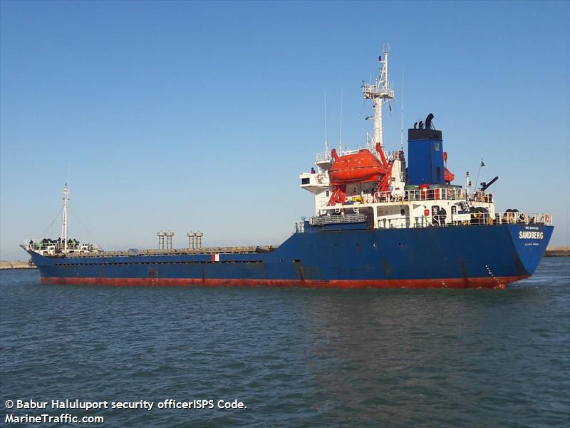 sandberg (General Cargo Ship) - IMO 9044188, MMSI 511100543, Call Sign T8A3701 under the flag of Palau