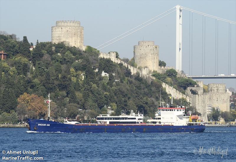 omskiy-106 (General Cargo Ship) - IMO 8857629, MMSI 273417510, Call Sign UINY under the flag of Russia