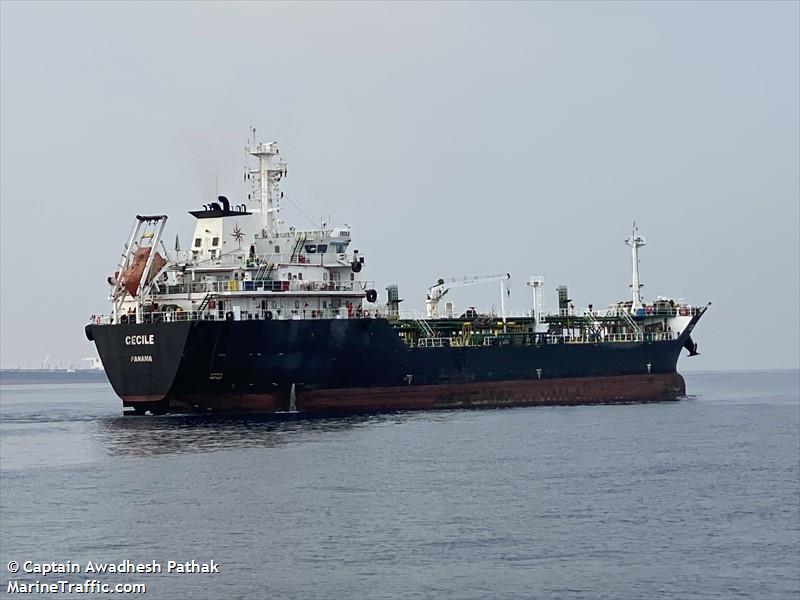 cecile (Chemical/Oil Products Tanker) - IMO 9357676, MMSI 371907000, Call Sign 3FFU9 under the flag of Panama