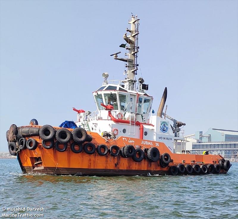 jubail 36 (Tug) - IMO 9659270, MMSI 376975000, Call Sign J8B4886 under the flag of St Vincent & Grenadines