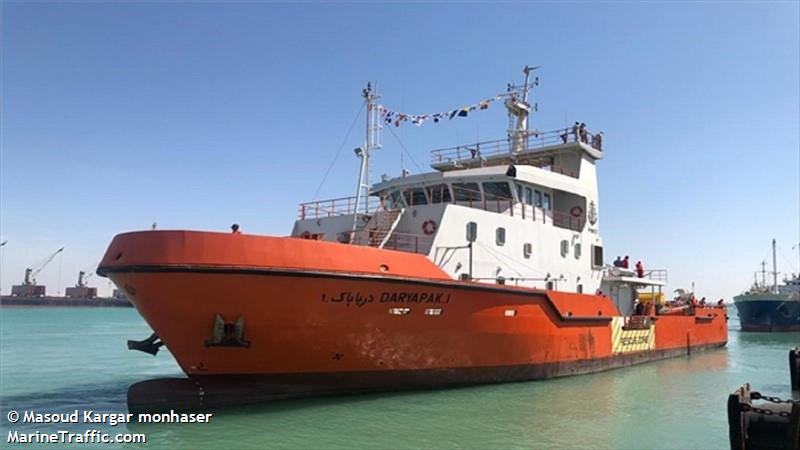 darya pak (Pollution Control Vessel) - IMO , MMSI 422394900, Call Sign EPRG4 under the flag of Iran
