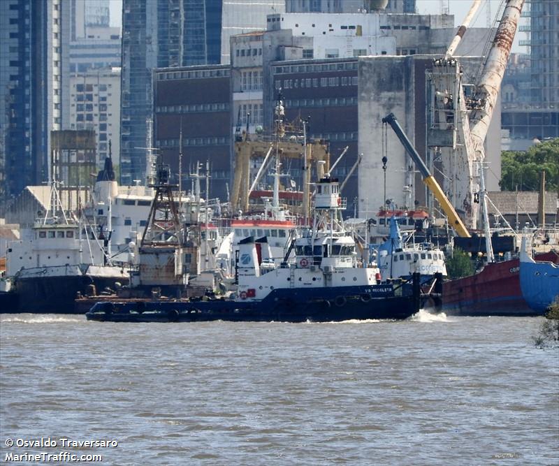 vb recoleta (Tug) - IMO 8008060, MMSI 701006396, Call Sign 2589 under the flag of Argentina