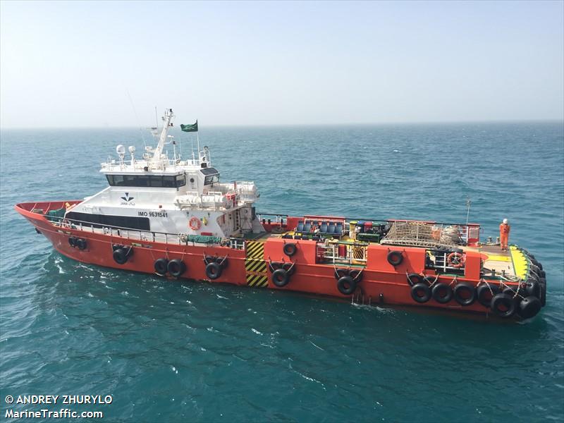 jana-12 (Offshore Tug/Supply Ship) - IMO 9631541, MMSI 403704310, Call Sign HZG0336 under the flag of Saudi Arabia