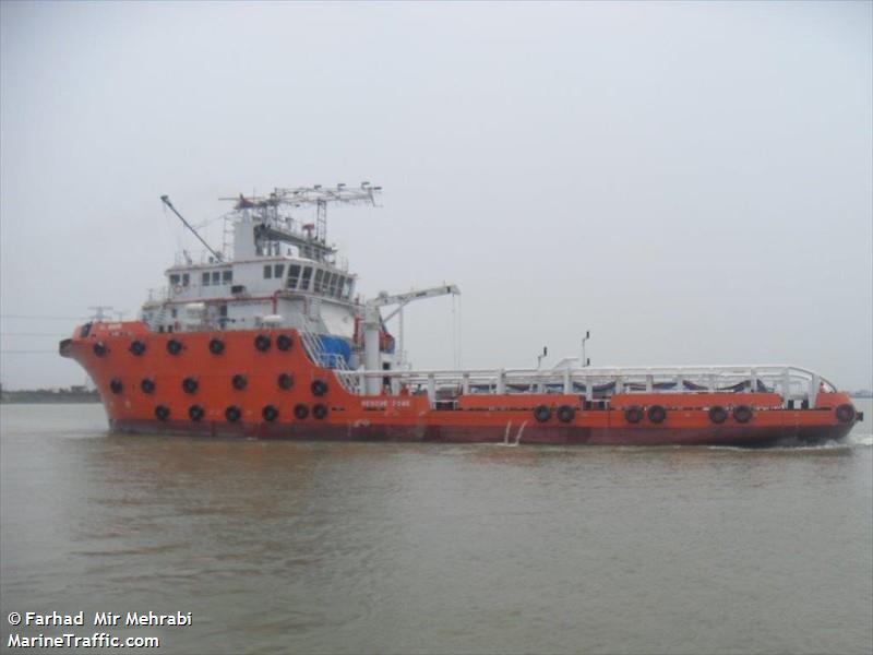 delnia1 (Offshore Tug/Supply Ship) - IMO 9656785, MMSI 422067800, Call Sign EPDF4 under the flag of Iran