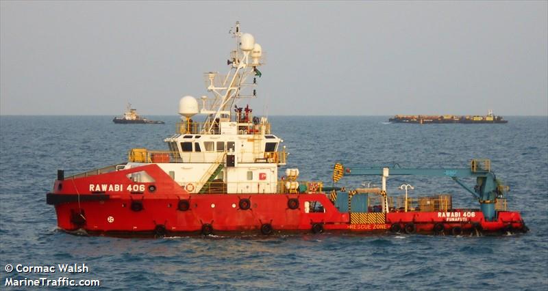 rawabi 406 (Utility Vessel) - IMO 9834052, MMSI 572988210, Call Sign T2CL5 under the flag of Tuvalu