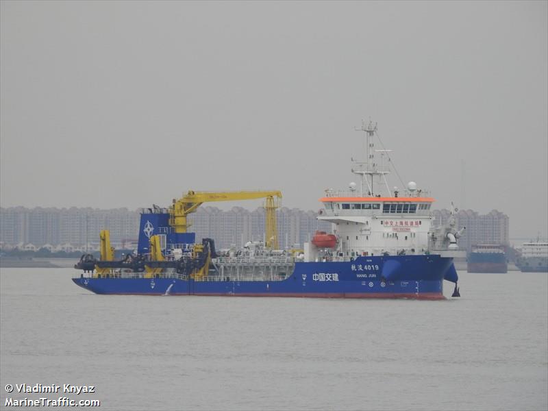 hang jun 4019 (Hopper Dredger) - IMO 9922964, MMSI 413289780, Call Sign BORX5 under the flag of China