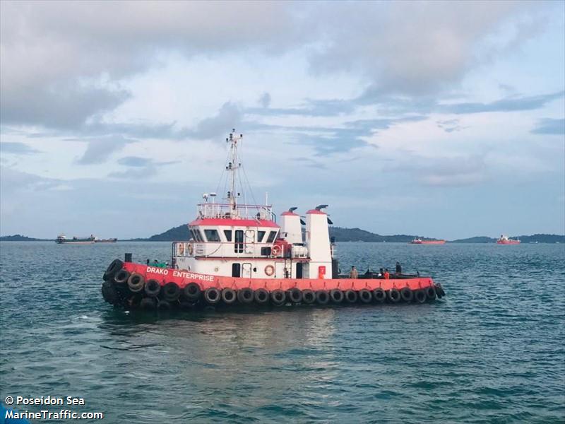 drako enterprise (Tug) - IMO 9638288, MMSI 525800847, Call Sign YDA4880 under the flag of Indonesia