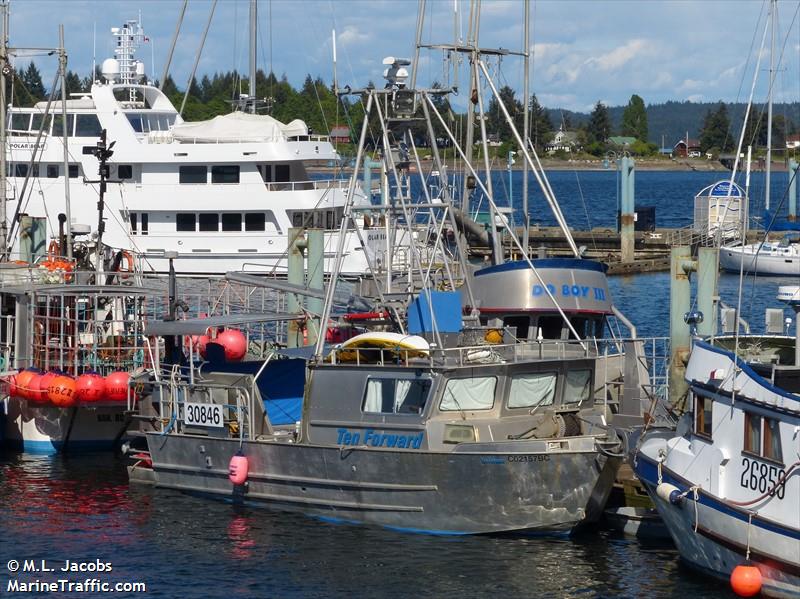ten forward (Diving ops) - IMO , MMSI 316014343 under the flag of Canada