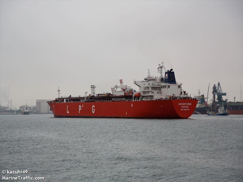 gas sagittarius (LPG Tanker) - IMO 9902794, MMSI 563140200, Call Sign 9V6777 under the flag of Singapore