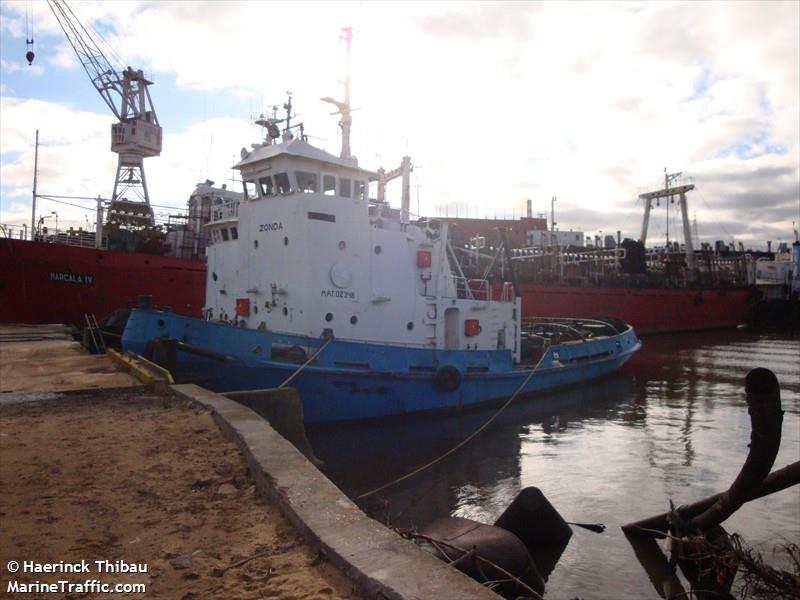 zonda (Tug) - IMO 7503439, MMSI 701000963, Call Sign LW4496 under the flag of Argentina