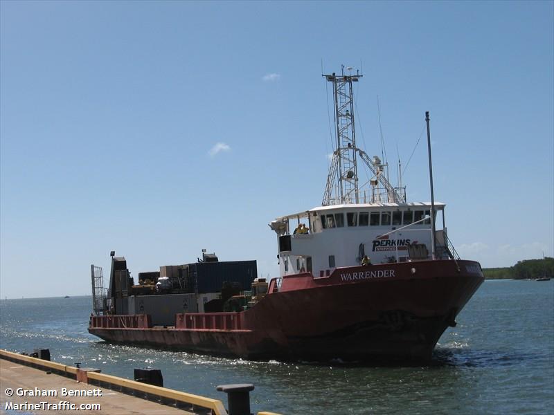 warrender (General Cargo Ship) - IMO 9114218, MMSI 503060000, Call Sign VNRL under the flag of Australia