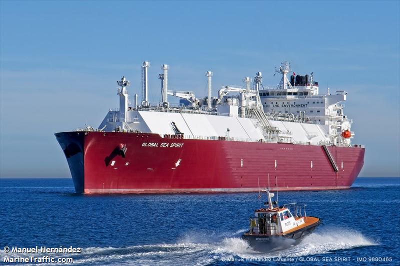 global sea spirit (LNG Tanker) - IMO 9880465, MMSI 538009405, Call Sign V7A4693 under the flag of Marshall Islands