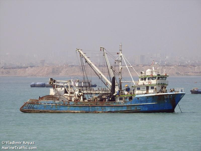 creta (Fishing Vessel) - IMO 9168051, MMSI 760100091, Call Sign CO18167 under the flag of Peru