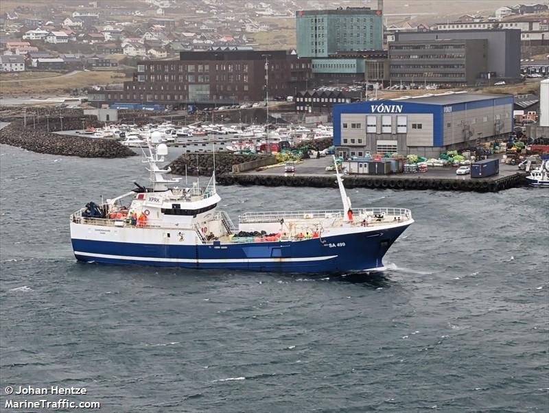 sandshavid (Fishing Vessel) - IMO 8714293, MMSI 231069000, Call Sign XPRK under the flag of Faeroe Islands