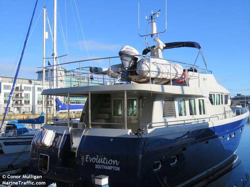 evolution (Pleasure craft) - IMO , MMSI 235101368, Call Sign 2GXQ8 under the flag of United Kingdom (UK)