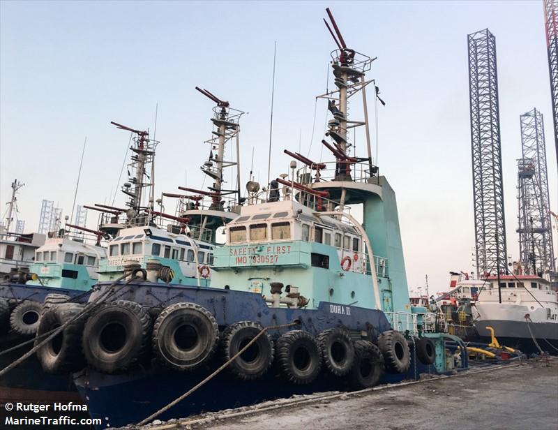 doha ii (Tug) - IMO 7930527, MMSI 341023000, Call Sign V4GX3 under the flag of St Kitts & Nevis