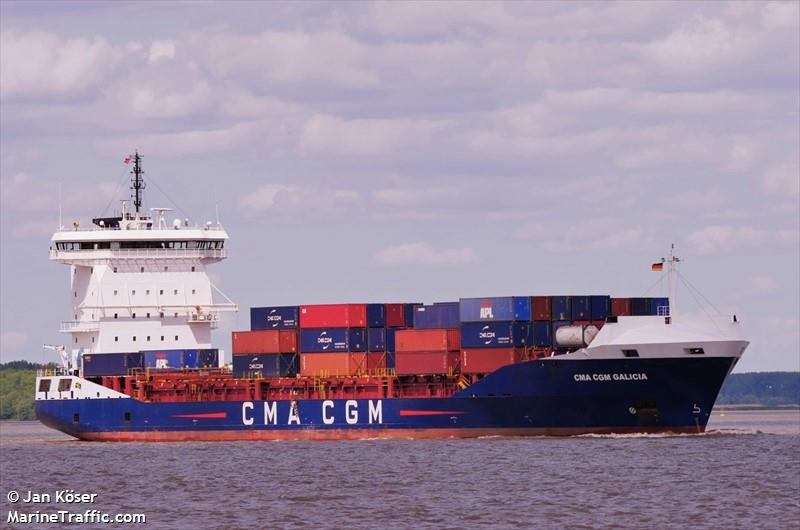 cma cgm galicia (Container Ship) - IMO 9396696, MMSI 229595000, Call Sign 9HA5532 under the flag of Malta