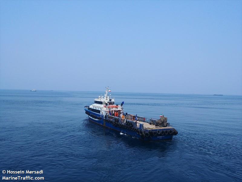 parmida5 (Crew Boat) - IMO 9613757, MMSI 422043400, Call Sign EPCE4 under the flag of Iran