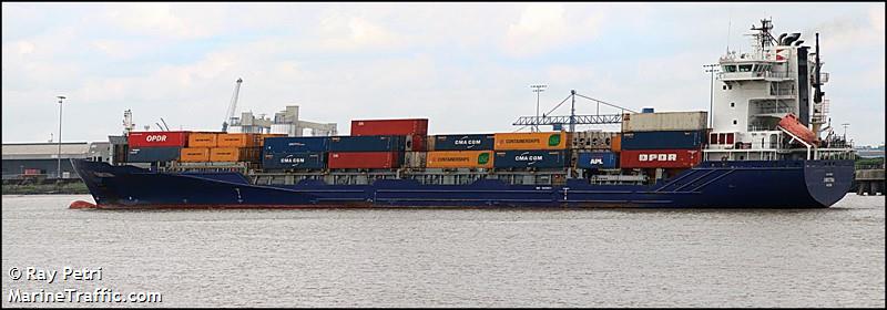 christina 1 (Container Ship) - IMO 9061253, MMSI 352898693, Call Sign 3E3604 under the flag of Panama