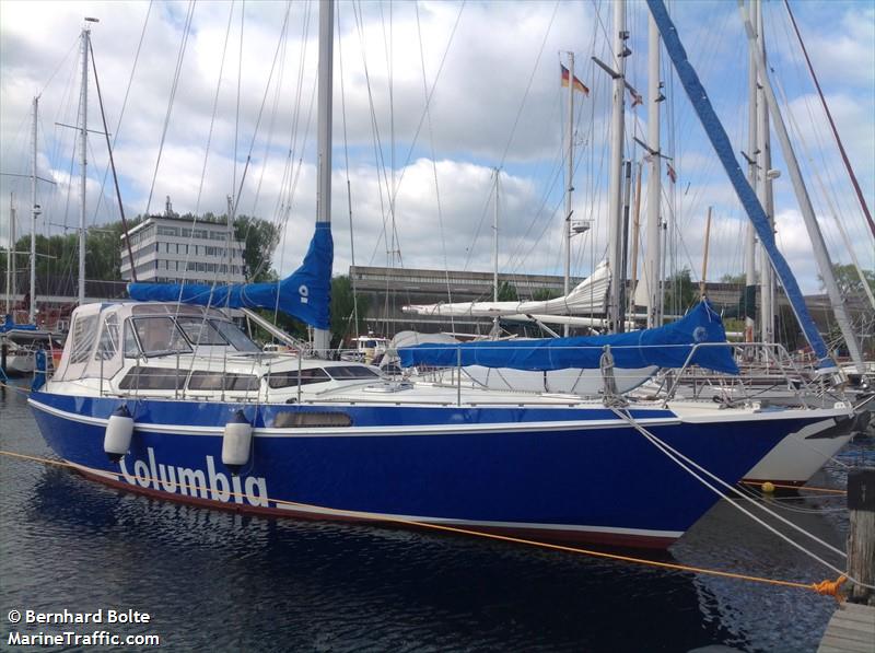 columbia (Sailing vessel) - IMO , MMSI 211415150, Call Sign DMLY under the flag of Germany