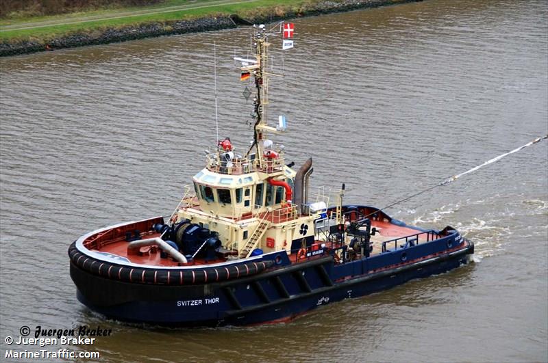 svitzer thor (Tug) - IMO 9548366, MMSI 219015425, Call Sign OWDJ2 under the flag of Denmark