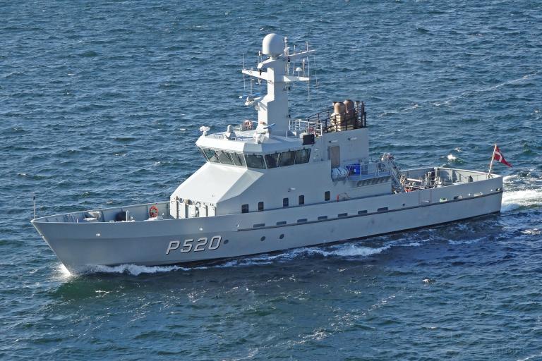 dnk navy patrol p520 (Military ops) - IMO , MMSI 220431000, Call Sign OVFA under the flag of Denmark