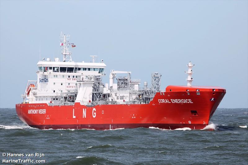 coral energice (LNG Tanker) - IMO 9783124, MMSI 244090097, Call Sign PBRS under the flag of Netherlands