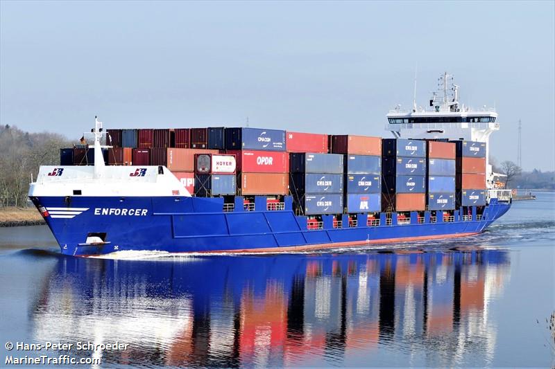 enforcer (Container Ship) - IMO 9255737, MMSI 244597000, Call Sign PBHI under the flag of Netherlands