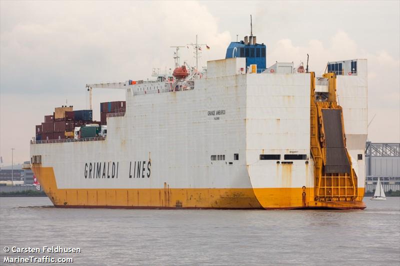 grande amburgo (Ro-Ro Cargo Ship) - IMO 9246607, MMSI 247098900, Call Sign IBMW under the flag of Italy