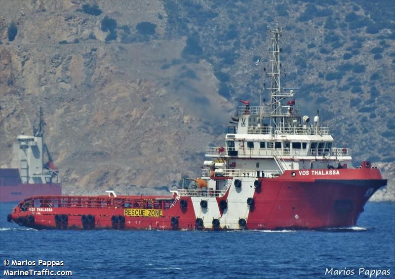 vos thalassa (Offshore Tug/Supply Ship) - IMO 9606106, MMSI 247322200, Call Sign ICUE under the flag of Italy