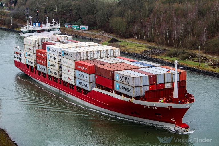 pirita (Container Ship) - IMO 9108063, MMSI 255805883, Call Sign CQYD under the flag of Madeira