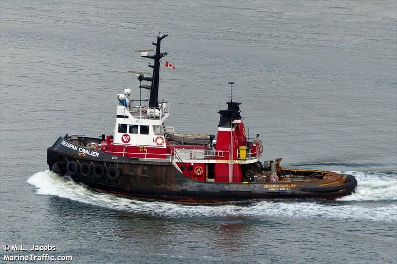 seaspan cavalier (Tug) - IMO 7434808, MMSI 316003659, Call Sign CFN6639 under the flag of Canada