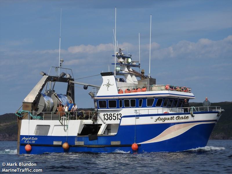 august gale (Fishing vessel) - IMO , MMSI 316011460 under the flag of Canada
