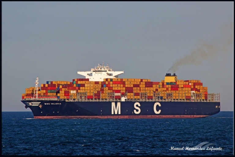 msc valeria (Container Ship) - IMO 9461439, MMSI 370341000, Call Sign 3FFK4 under the flag of Panama